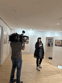 Canadian TV creating a feature about the exhibition at the IIC Toronto.